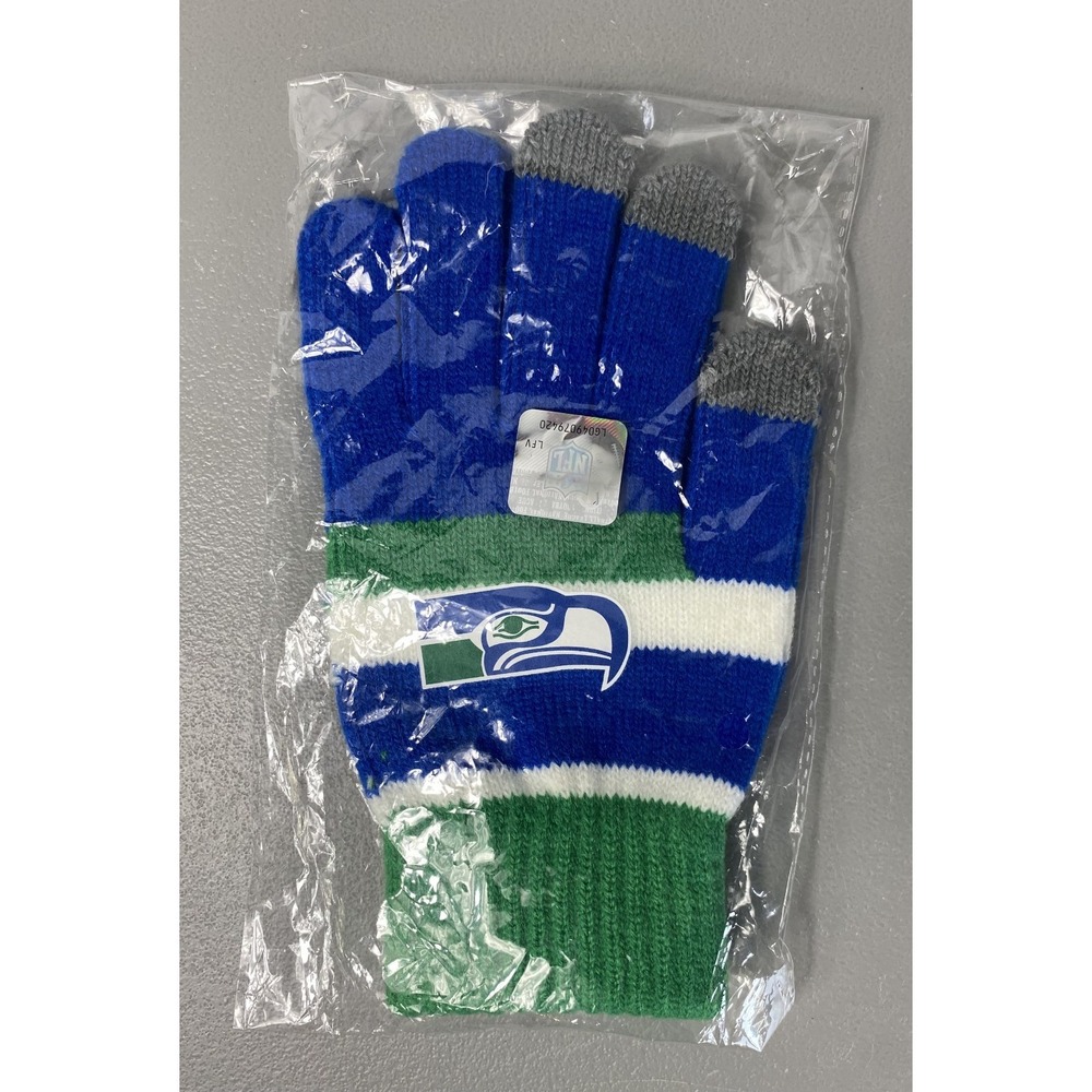 Seattle Seahawks NFL Football Knit Gloves One Size